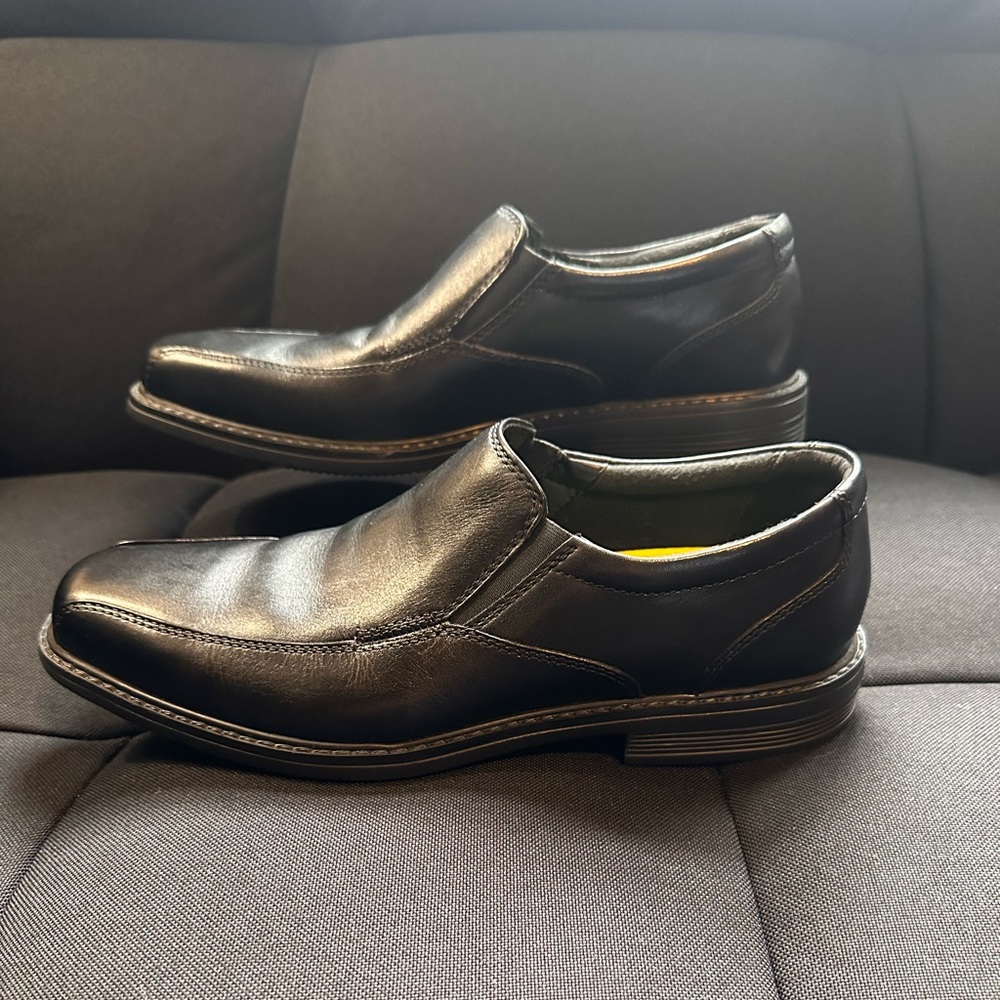 Bostonian Bolton Free men's Black Leather shoes slip on loafers size 8US